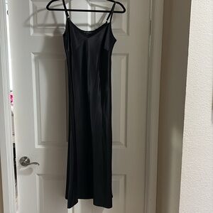 SATIN SLIP DRESS by VELVET HEART NWOT w/casual tie-front T shirt